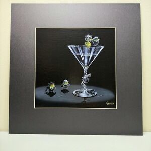 Godard Gangster Martini (2 Shots & a Splash) Art Print 12x12 Unframed Pop Art